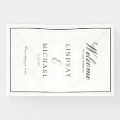 Banderoles Elegant Royal White & Black Wedding (Horizontal)