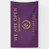 Banderoles Élégant salon de coiffure pour hommes salon de coi (Vertical)