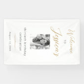 Banderoles Elegant Script 30th Birthday Party Photo Welcome (Horizontal)