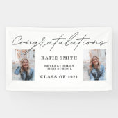 Banderoles Élégant Script Calligraphie Graduation 2 Photo (Horizontal)