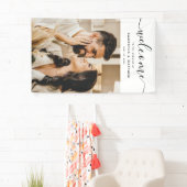 Banderoles Élégant Script De Calligraphie Bienvenue Au Mariag (En situation)