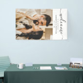 Banderoles Élégant Script De Calligraphie Bienvenue Au Mariag (Salon professionnel)