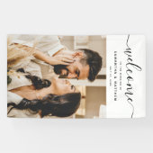 Banderoles Élégant Script De Calligraphie Bienvenue Au Mariag (Horizontal)