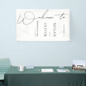 Banderoles Élégant script de calligraphie Mariage Bienvenue (Salon professionnel)
