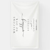 Banderoles Elegant Script Welcome Wedding Hanging Sign (Vertical)