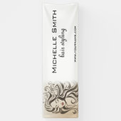 Banderoles Élégant Sepia Chic Wavy Hairstyle extensions de ch (Vertical)