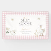 Banderoles Elegant Silly Goose Whimsical Pink Bow Baby Shower (Horizontal)