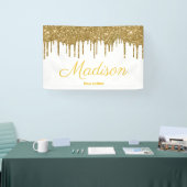 Banderoles Élégant White Gold Graduation Party Classe de 2024 (Salon professionnel)