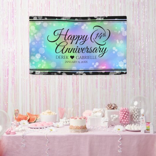 Banderoles Élégante 14ème anniversaire du Mariage Opal (Fête)