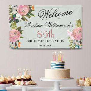 Banderoles Élégante Bienvenue pour un 85e Anniversaire avec F