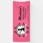 Banderoles Élégante boulangerie Cupcake Lady Silhouette (Vertical)