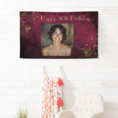 Banderoles Elégante Bourgogne & Faux Gold (En situation)