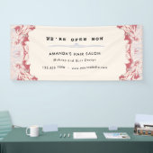 Banderoles Elégante couleur rouge et noire (Salon professionnel)