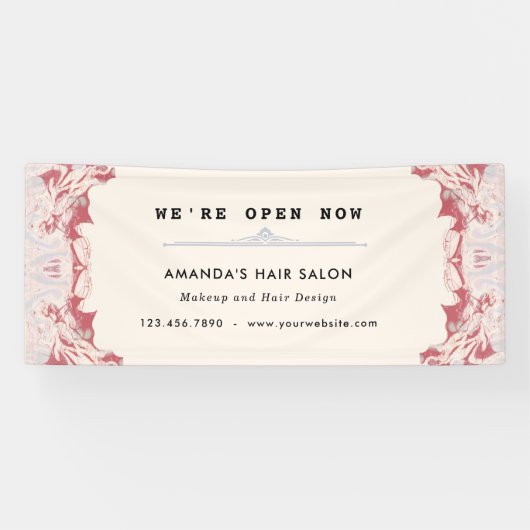 Banderoles Elégante couleur rouge et noire (Horizontal)