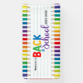 Banderoles Élégante école de script de monogramme (Verticale)