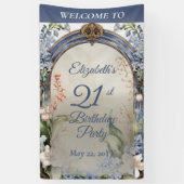 Banderoles Élégante Fête de 21e Anniversaire baroque (Vertical)