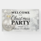 Banderoles Élégante fête de Noël blanc (Horizontal)