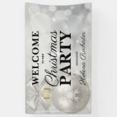 Banderoles Élégante fête de Noël blanc (Vertical)