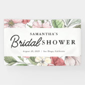 Banderoles Élégante Fête des mariées de fleurs d'été (Horizontal)