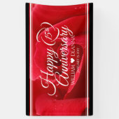 Banderoles Élégante fête du 15e anniversaire du Mariage Rose (Vertical)