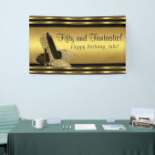 Banderoles Elégante Gold High Heel fête d'anniversaire (Salon professionnel)