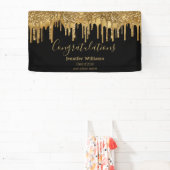 Banderoles élégante graduation noir parties scintillant de go (Insitu)