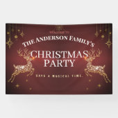 Banderoles Élégante interdiction de Noël des rennes rouges et (Horizontal)