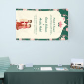 Banderoles Élégante Lanternes Lotus Vert Mehndi Sanget Indien (Salon professionnel)