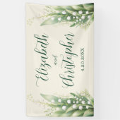 Banderoles Elégante Lily de la vallée Mariage floral (Vertical)