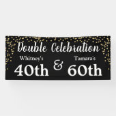 Banderoles Elégante Parties scintillant Black Gold Joint Adul (Horizontal)