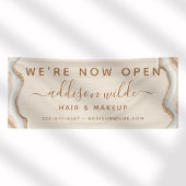 Banderoles Elégante Parties scintillant Or Marbre Agate Moder