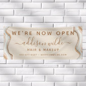 Banderoles Elégante Parties scintillant Or Marbre Agate Moder