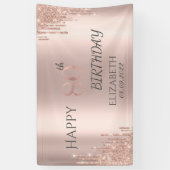 Banderoles Elégante Parties scintillant Rose Gold Drips 80e a (Vertical)