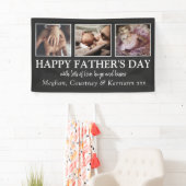 Banderoles Elégante, photo collage Fête des pères (En situation)