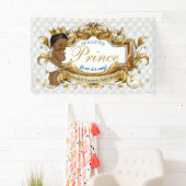 Banderoles Élégante serviette en diamant blanc Prince d'Afriq (En situation)