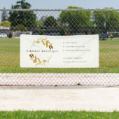 Banderoles Élégante Wreath Gold Foliing Wreath Business Store (En situation)