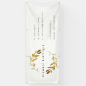 Banderoles Élégante Wreath Gold Foliing Wreath Business Store (Vertical)