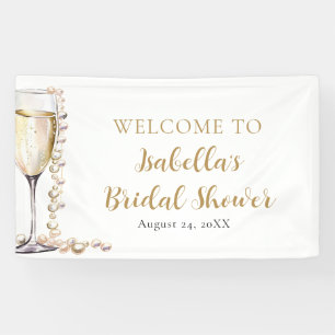 Banderoles Élégantes Perles Dorées et Fête de Mariage au Pros