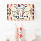 Banderoles Élément de cirque vintage pour anniversaire (En situation)