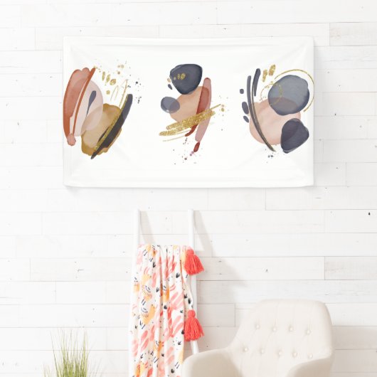 Banderoles Éléments aquarelles abstraits (En situation)