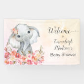 Banderoles Elephant Baby shower Boho Chic Bienvenue (Horizontal)