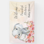 Banderoles Elephant Baby shower Boho Chic Bienvenue (Vertical)