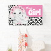 Banderoles Eléphant, c'est une fille mignonne, empreinte de l (En situation)