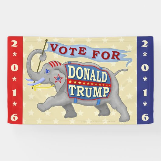Banderoles Éléphant de président 2016 républicain de Donald (Horizontal)