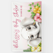 Banderoles Elephant Safari Tropical Jungle Baby shower (Vertical)