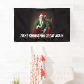 Banderoles Elf de Noël Donald Trump (En situation)