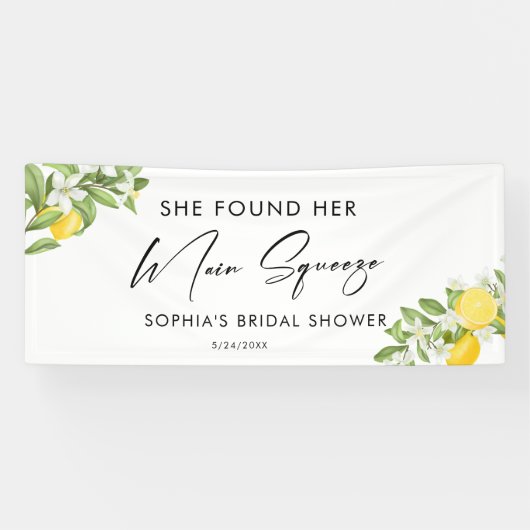 Banderoles Elle A Trouvé Sa Fête des mariées De Squeeze (Horizontal)