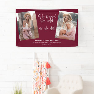 Banderoles Elle croyait qu'elle le pouvait pour qu'elle fasse