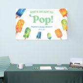 Banderoles Elle est prête à faire du Baby shower Popsicle ble (Salon professionnel)
