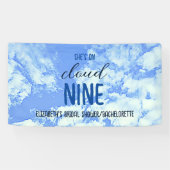 Banderoles Elle est Sur Cloud Nine ! Fête des mariées/Bachelo (Horizontal)